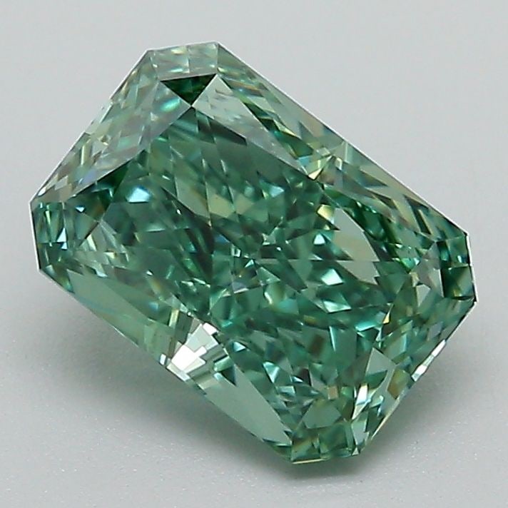 Loose Diamond - RADIANT 1.72ct Fancy Vivid Green VS1: Loose Diamond - RADIANT 1.72ct Fancy Vivid Green VS1 Source: This is a real non-mined Diamond that has been grown in a lab Shape: RADIANT Carats: 1.72 Color: Fancy Vivid Green Certification: IGI Video