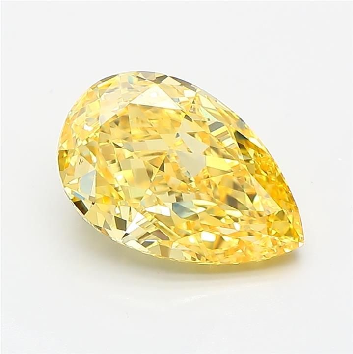 Loose Diamond - PEAR 2.6ct Fancy Intense Yellow VVS2: Loose Diamond - PEAR 2.6ct Fancy Intense Yellow VVS2 Source: This is a real non-mined Diamond that has been grown in a lab Shape: PEAR Carats: 2.6 Color: Fancy Intense Yellow Certification: IGI Video: