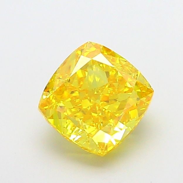 Loose Diamond - CUSHION BRILLIANT 2.32ct Fancy Vivid Yellow VVS2: Loose Diamond - CUSHION BRILLIANT 2.32ct Fancy Vivid Yellow VVS2 Source: This is a real non-mined Diamond that has been grown in a lab Shape: CUSHION BRILLIANT Carats: 2.32 Color: Fancy Vivid Yellow C