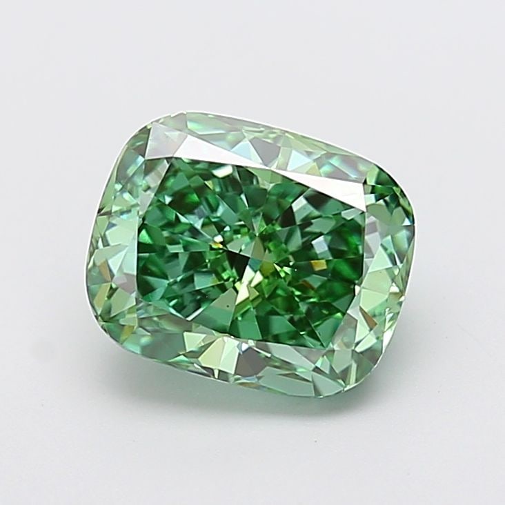 Loose Diamond - CUSHION MODIFIED 3.31ct Fancy Vivid Green VS1 (1 of 1)