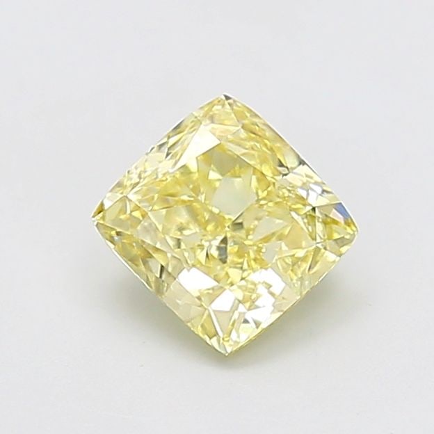 Loose Diamond - CUSHION MODIFIED 1.53ct Fancy Yellow VS1: Loose Diamond - CUSHION MODIFIED 1.53ct Fancy Yellow VS1 Source: This is a real non-mined Diamond that has been grown in a lab Shape: CUSHION MODIFIED Carats: 1.53 Color: Fancy Yellow Certification: I