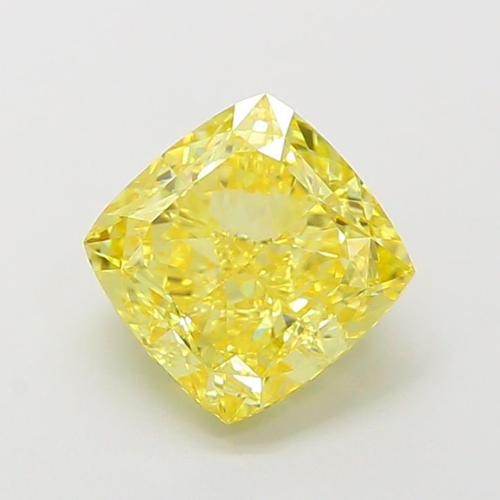 Loose Diamond - CUSHION MODIFIED 2.55ct Fancy Vivid Yellow VVS2: Loose Diamond - CUSHION MODIFIED 2.55ct Fancy Vivid Yellow VVS2 Source: This is a real non-mined Diamond that has been grown in a lab Shape: CUSHION MODIFIED Carats: 2.55 Color: Fancy Vivid Yellow Cer