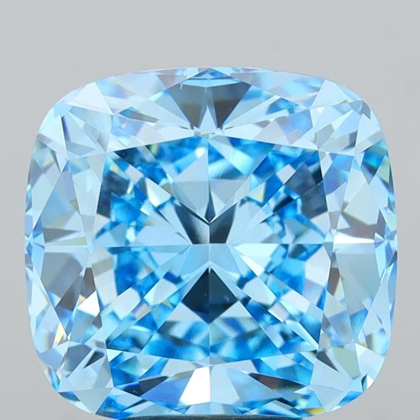 Loose Diamond - CUSHION MODIFIED 5.02ct Fancy Vivid Blue VVS2: Loose Diamond - CUSHION MODIFIED 5.02ct Fancy Vivid Blue VVS2 Source: This is a real non-mined Diamond that has been grown in a lab Shape: CUSHION MODIFIED Carats: 5.02 Color: Fancy Vivid Blue