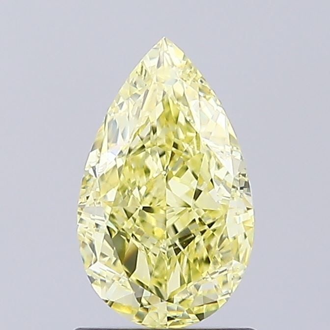 Loose Diamond - PEAR 1.23ct Fancy Intense Yellow VVS2: Loose Diamond - PEAR 1.23ct Fancy Intense Yellow VVS2 Source: This is a real non-mined Diamond that has been grown in a lab Shape: PEAR Carats: 1.23 Color: Fancy Intense Yellow Certification: IGI Vide