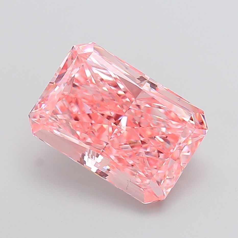 Loose Diamond - RADIANT 7.08ct Fancy Vivid Pink VS2: Loose Diamond - RADIANT 7.08ct Fancy Vivid Pink VS2 Source: This is a real non-mined Diamond that has been grown in a lab Shape: RADIANT Carats: 7.08 Color: Fancy Vivid Pink Certification: IGI Video: