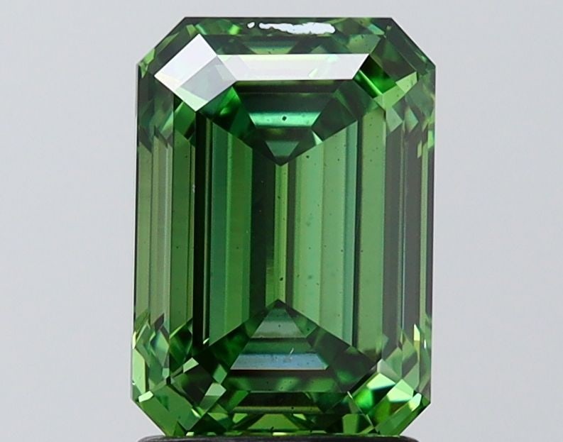 Loose Diamond - EMERALD 2.41ct Fancy Vivid Green VS2 (1 of 1)
