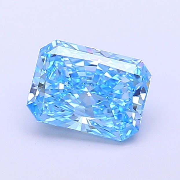 Loose Diamond - RADIANT 1.07ct Fancy Vivid Blue VS1: Loose Diamond - RADIANT 1.07ct Fancy Vivid Blue VS1 Source: This is a real non-mined Diamond that has been grown in a lab Shape: RADIANT Carats: 1.07 Color: Fancy Vivid Blue Certification: IGI Video: