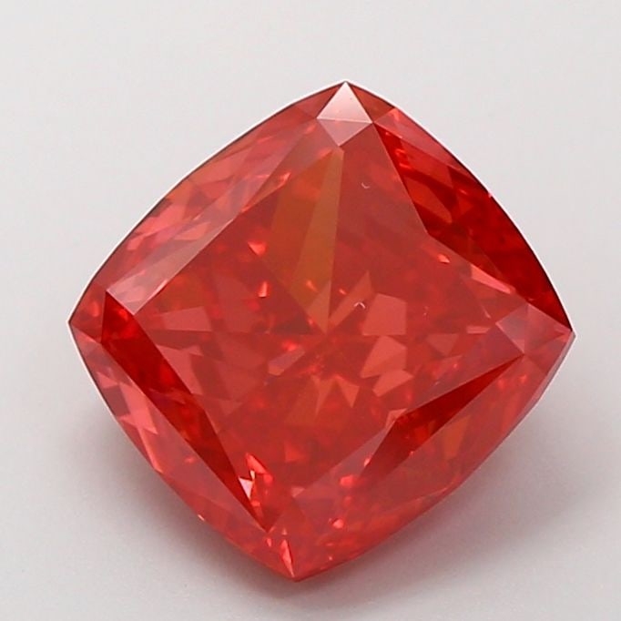 Loose Diamond - CUSHION MODIFIED 4.01ct Fancy Vivid Red VS1: Loose Diamond - CUSHION MODIFIED 4.01ct Fancy Vivid Red VS1 Source: This is a real non-mined Diamond that has been grown in a lab Shape: CUSHION MODIFIED Carats: 4.01 Color: Fancy Vivid Red Certificat