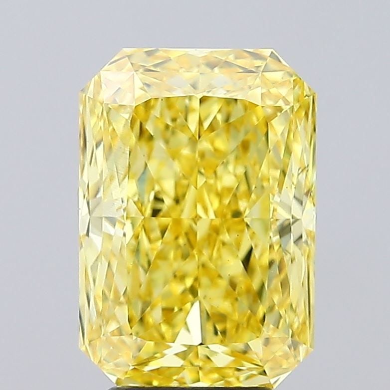 Loose Diamond - RADIANT 4.64ct Fancy Vivid Yellow VS1: Loose Diamond - RADIANT 4.64ct Fancy Vivid Yellow VS1 Source: This is a real non-mined Diamond that has been grown in a lab Shape: RADIANT Carats: 4.64 Color: Fancy Vivid Yellow Certification: IGI Vid