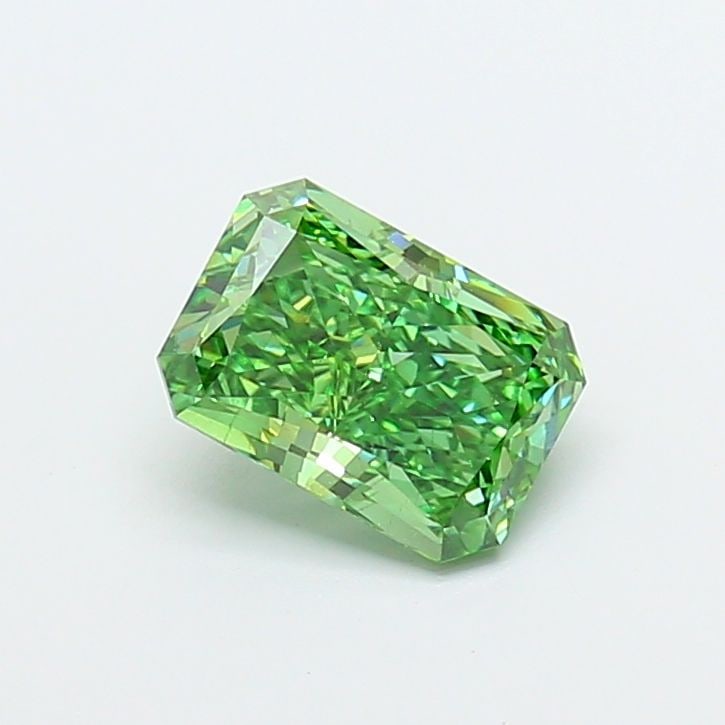 Loose Diamond - RADIANT 2.04ct Fancy Vivid Green VS2: Loose Diamond - RADIANT 2.04ct Fancy Vivid Green VS2 Source: This is a real non-mined Diamond that has been grown in a lab Shape: RADIANT Carats: 2.04 Color: Fancy Vivid Green Certification: IGI