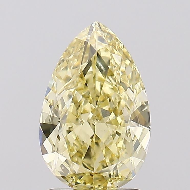 Loose Diamond - PEAR 2.0ct Fancy Intense Yellow VS2: Loose Diamond - PEAR 2.0ct Fancy Intense Yellow VS2 Source: This is a real non-mined Diamond that has been grown in a lab Shape: PEAR Carats: 2.0 Color: Fancy Intense Yellow Certification: IGI Video: