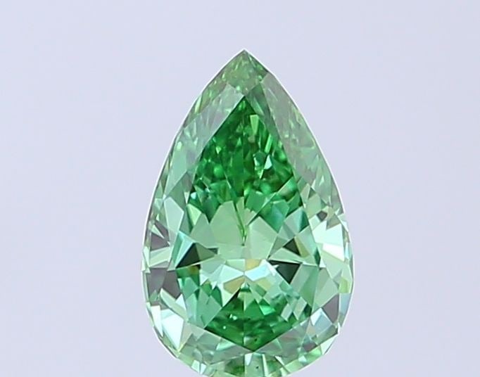 Loose Diamond - PEAR 0.86ct Fancy Vivid Green VS1: Loose Diamond - PEAR 0.86ct Fancy Vivid Green VS1 Source: This is a real non-mined Diamond that has been grown in a lab Shape: PEAR Carats: 0.86 Color: Fancy Vivid Green Certification: IGI Video: