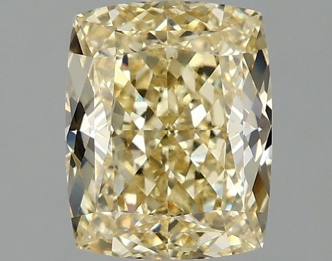 Loose Diamond - CUSHION MODIFIED 2.03ct Fancy Intense Yellow VVS2: Loose Diamond - CUSHION MODIFIED 2.03ct Fancy Intense Yellow VVS2 Source: This is a real non-mined Diamond that has been grown in a lab Shape: CUSHION MODIFIED Carats: 2.03 Color: Fancy Intense Yellow