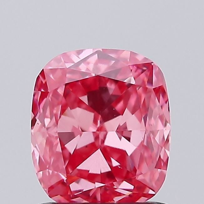 Loose Diamond - CUSHION MODIFIED 1.08ct Fancy Vivid Pink VS1: Loose Diamond - CUSHION MODIFIED 1.08ct Fancy Vivid Pink VS1 Source: This is a real non-mined Diamond that has been grown in a lab Shape: CUSHION MODIFIED Carats: 1.08 Color: Fancy Vivid Pink