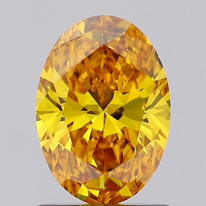 Loose Diamond - OVAL 1.08ct Fancy Vivid Yellow VS1: Loose Diamond - OVAL 1.08ct Fancy Vivid Yellow VS1 Source: This is a real non-mined Diamond that has been grown in a lab Shape: OVAL Carats: 1.08 Color: Fancy Vivid Yellow Certification: IGI Video: