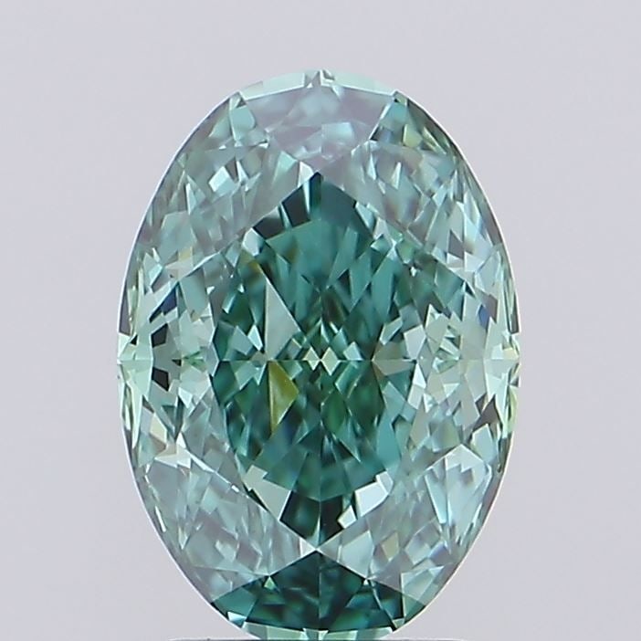 Loose Diamond - OVAL 2.08ct Fancy Vivid Green VVS2: Loose Diamond - OVAL 2.08ct Fancy Vivid Green VVS2 Source: This is a real non-mined Diamond that has been grown in a lab Shape: OVAL Carats: 2.08 Color: Fancy Vivid Green Certification: IGI Video: