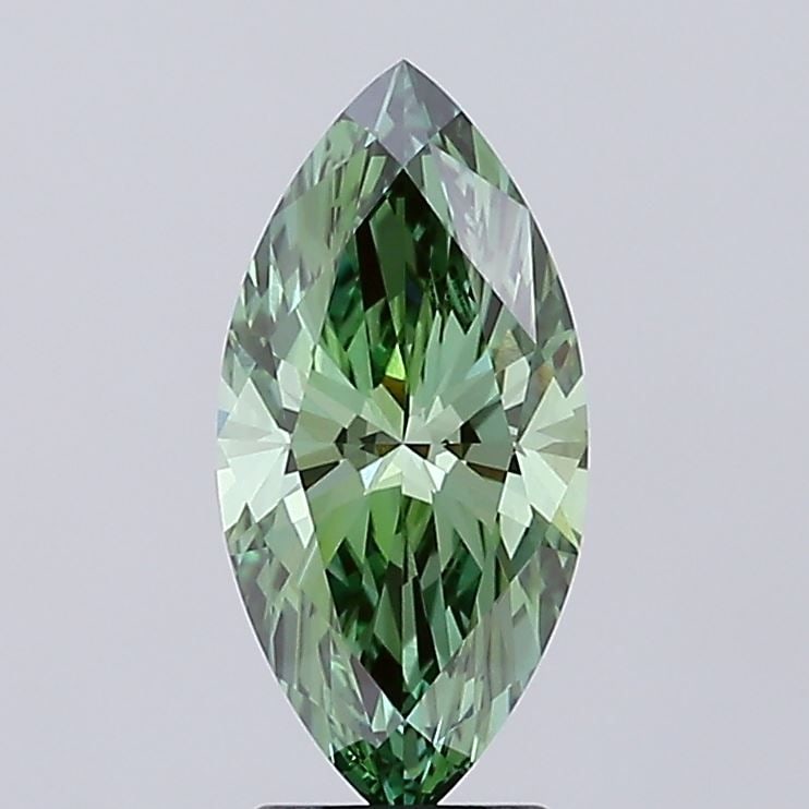 Loose Diamond - MARQUISE 0.35ct Fancy Vivid Green VS2: Loose Diamond - MARQUISE 0.35ct Fancy Vivid Green VS2 Source: This is a real non-mined Diamond that has been grown in a lab Shape: MARQUISE Carats: 0.35 Color: Fancy Vivid Green Certification: NONE Vi