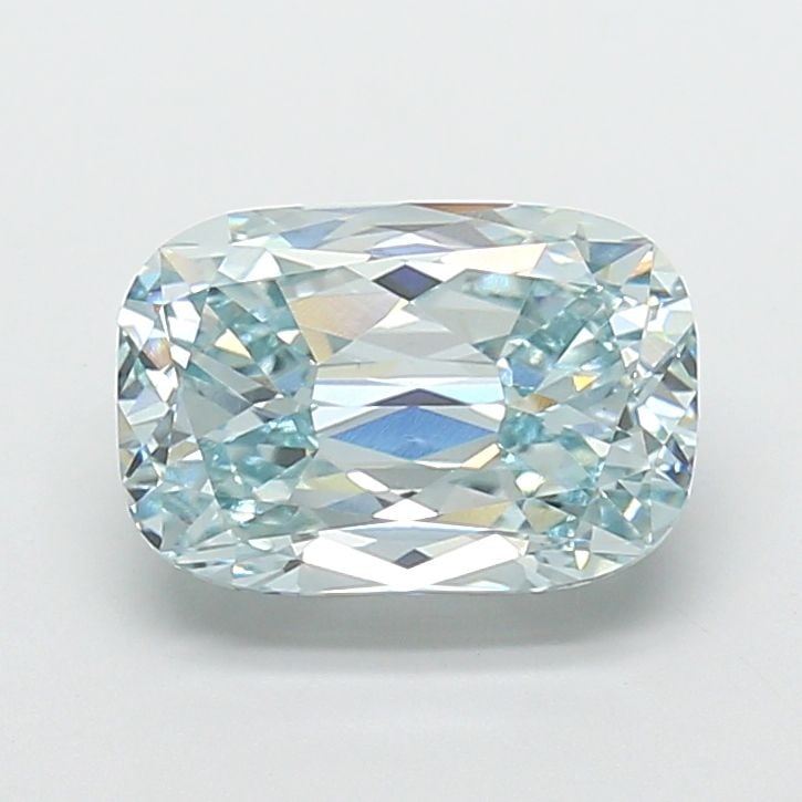 Loose Diamond - CUSHION MODIFIED 5.06ct Fancy Blueish Green VVS2: Loose Diamond - CUSHION MODIFIED 5.06ct Fancy Blueish Green VVS2 Source: This is a real non-mined Diamond that has been grown in a lab Shape: CUSHION MODIFIED Carats: 5.06 Color: Fancy Blueish Green C