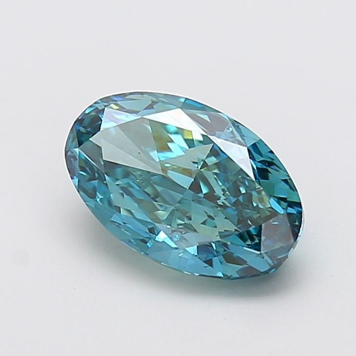 Loose Diamond - OVAL 3.02ct Fancy Vivid Blueish Green VS1: Loose Diamond - OVAL 3.02ct Fancy Vivid Blueish Green VS1 Source: This is a real non-mined Diamond that has been grown in a lab Shape: OVAL Carats: 3.02 Color: Fancy Vivid Blueish Green Certification: