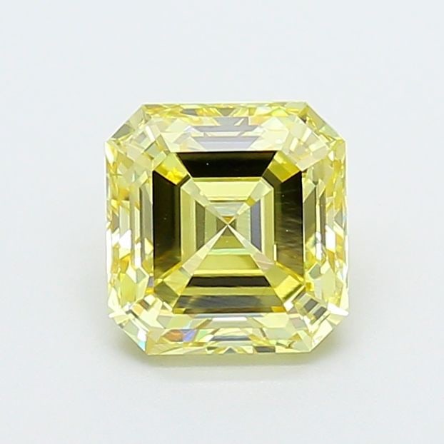 Loose Diamond - ASSCHER 1.59ct Fancy Yellow VS1: Loose Diamond - ASSCHER 1.59ct Fancy Yellow VS1 Source: This is a real non-mined Diamond that has been grown in a lab Shape: ASSCHER Carats: 1.59 Color: Fancy Yellow Certification: IGI Video: