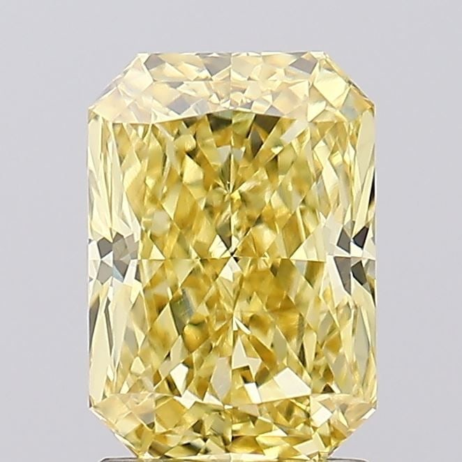 Loose Diamond - RADIANT 2.08ct Fancy Intense Yellow VS1: Loose Diamond - RADIANT 2.08ct Fancy Intense Yellow VS1 Source: This is a real non-mined Diamond that has been grown in a lab Shape: RADIANT Carats: 2.08 Color: Fancy Intense Yellow Certification: IGI