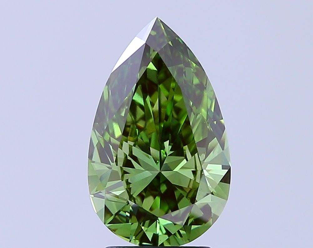 Loose Diamond - PEAR 3.05ct Fancy Vivid Green VS2: Loose Diamond - PEAR 3.05ct Fancy Vivid Green VS2 Source: This is a real non-mined Diamond that has been grown in a lab Shape: PEAR Carats: 3.05 Color: Fancy Vivid Green Certification: IGI The Diamond