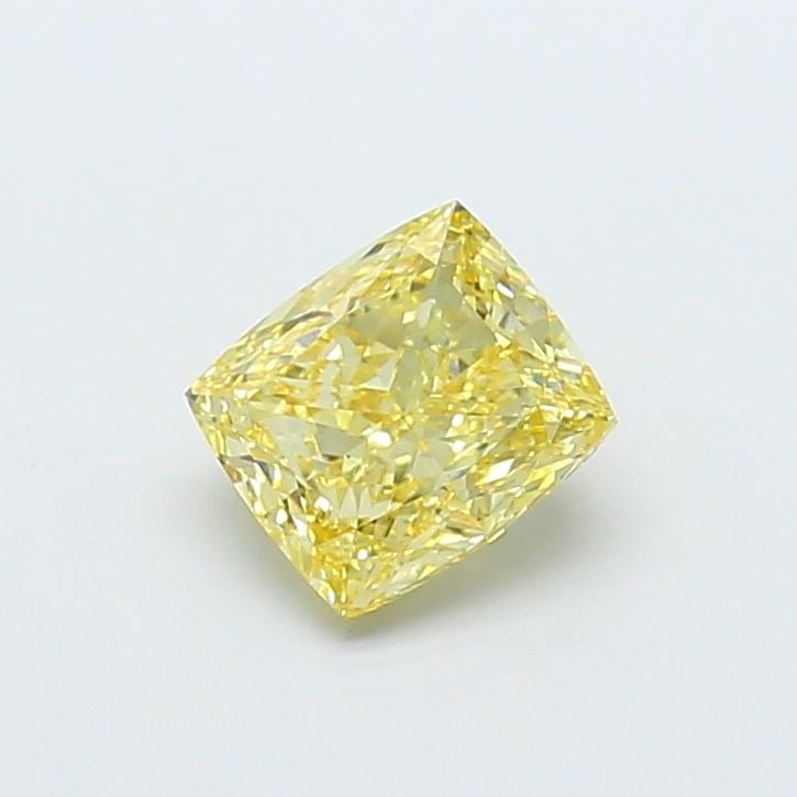 Loose Diamond - CUSHION BRILLIANT 1.06ct Fancy Vivid Yellow VS1: Loose Diamond - CUSHION BRILLIANT 1.06ct Fancy Vivid Yellow VS1 Source: This is a real non-mined Diamond that has been grown in a lab Shape: CUSHION BRILLIANT Carats: 1.06 Color: Fancy Vivid Yellow Ce