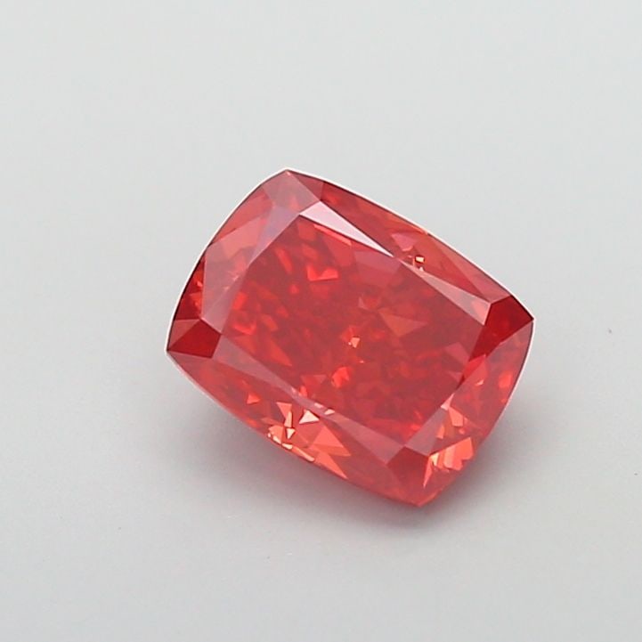 Loose Diamond - CUSHION MODIFIED 2.42ct Fancy Vivid Red VS2: Loose Diamond - CUSHION MODIFIED 2.42ct Fancy Vivid Red VS2 Source: This is a real non-mined Diamond that has been grown in a lab Shape: CUSHION MODIFIED Carats: 2.42 Color: Fancy Vivid Red Certificat