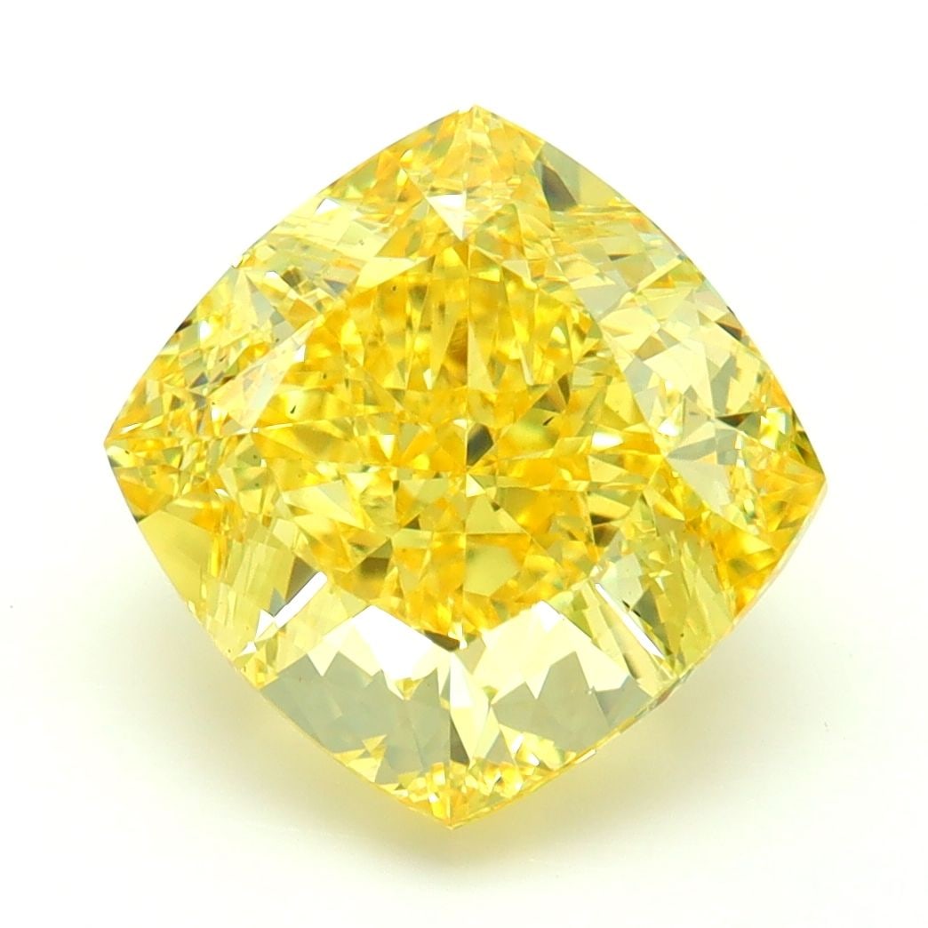 Loose Diamond - CUSHION MODIFIED 5.02ct Fancy Vivid Yellow VS2: Loose Diamond - CUSHION MODIFIED 5.02ct Fancy Vivid Yellow VS2 Source: This is a real non-mined Diamond that has been grown in a lab Shape: CUSHION MODIFIED Carats: 5.02 Color: Fancy Vivid Yellow Cert
