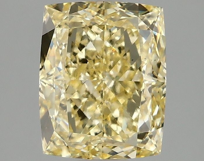 Loose Diamond - CUSHION MODIFIED 2.03ct Fancy Intense Yellow VS2: Loose Diamond - CUSHION MODIFIED 2.03ct Fancy Intense Yellow VS2 Source: This is a real non-mined Diamond that has been grown in a lab Shape: CUSHION MODIFIED Carats: 2.03 Color: Fancy Intense Yellow 