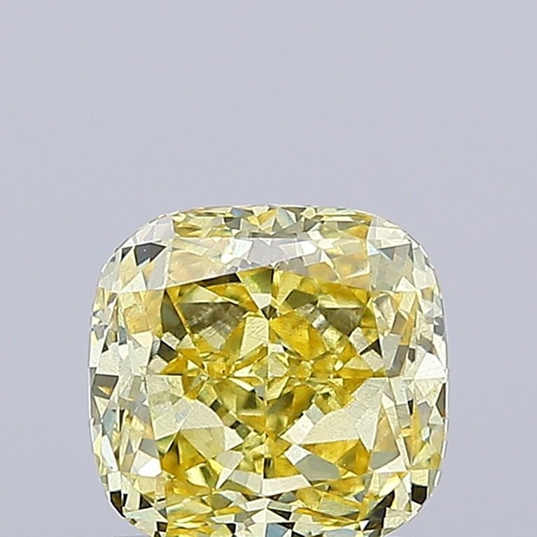 Loose Diamond - CUSHION MODIFIED 1.2ct Fancy Vivid Yellow VS2: Loose Diamond - CUSHION MODIFIED 1.2ct Fancy Vivid Yellow VS2 Source: This is a real non-mined Diamond that has been grown in a lab Shape: CUSHION MODIFIED Carats: 1.2 Color: Fancy Vivid Yellow Certif