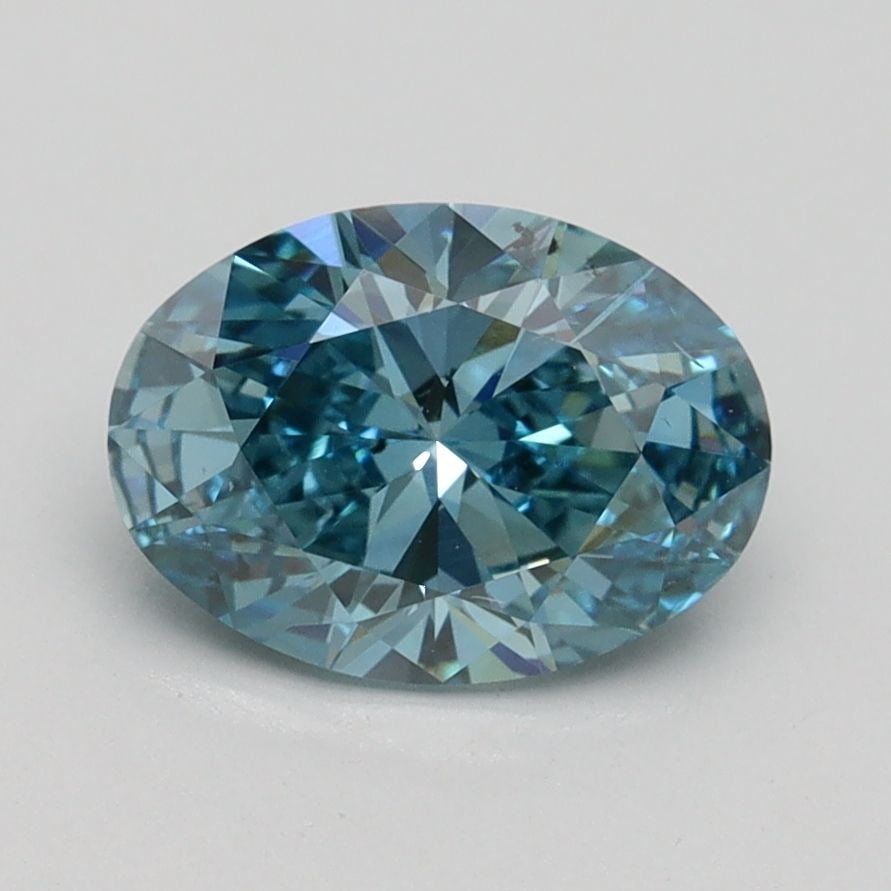 Loose Diamond - OVAL 1.46ct Fancy Vivid Greenish Blue SI1 (1 of 1)