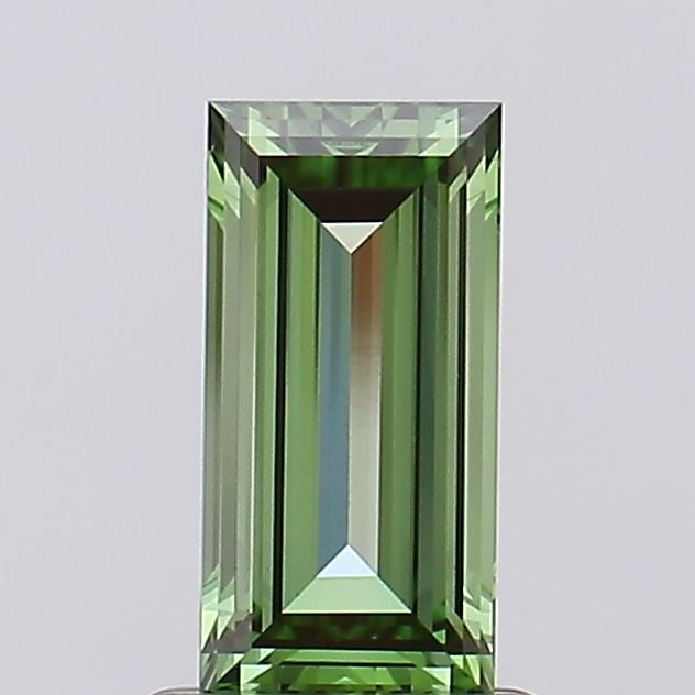 Loose Diamond - BAGUETTE 1.12ct Fancy Vivid Green VS1: Loose Diamond - BAGUETTE 1.12ct Fancy Vivid Green VS1 Source: This is a real non-mined Diamond that has been grown in a lab Shape: BAGUETTE Carats: 1.12 Color: Fancy Vivid Green Certification: IGI Vid