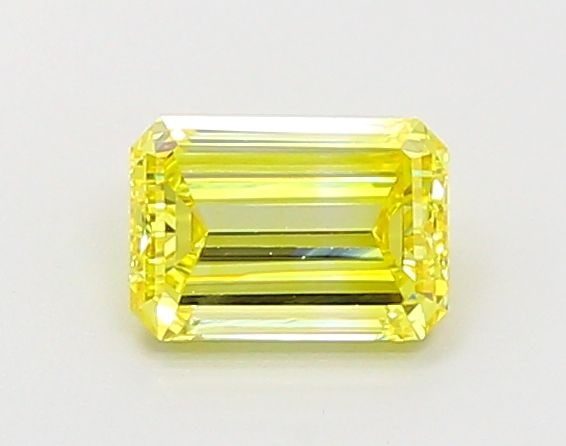 Loose Diamond - EMERALD 1.01ct Fancy Vivid Yellow VVS2: Loose Diamond - EMERALD 1.01ct Fancy Vivid Yellow VVS2 Source: This is a real non-mined Diamond that has been grown in a lab Shape: EMERALD Carats: 1.01 Color: Fancy Vivid Yellow Certification: IGI Vi