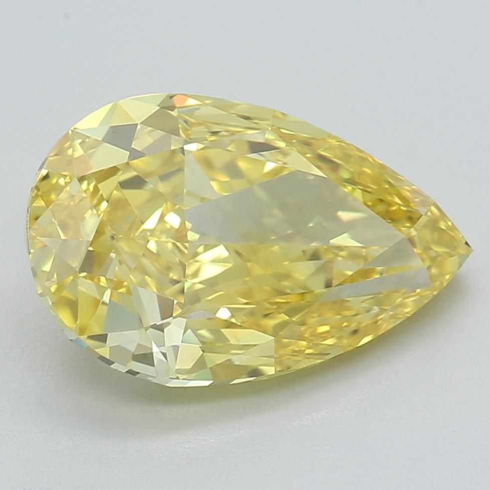 Loose Diamond - PEAR 2.19ct Fancy Vivid Yellow VVS2: Loose Diamond - PEAR 2.19ct Fancy Vivid Yellow VVS2 Source: This is a real non-mined Diamond that has been grown in a lab Shape: PEAR Carats: 2.19 Color: Fancy Vivid Yellow Certification: IGI Video:
