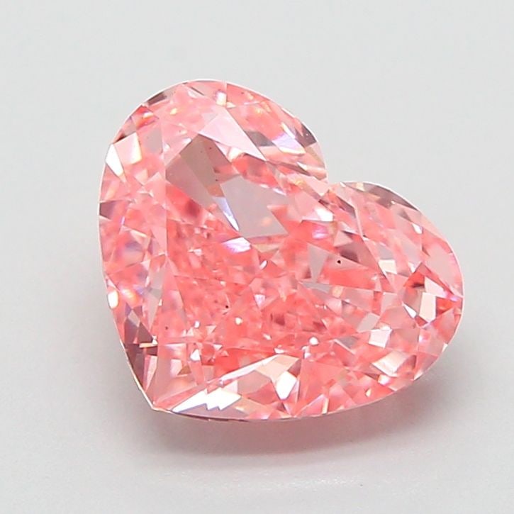 Loose Diamond - HEART 2.52ct Fancy Vivid Pink VS1: Loose Diamond - HEART 2.52ct Fancy Vivid Pink VS1 Source: This is a real non-mined Diamond that has been grown in a lab Shape: HEART Carats: 2.52 Color: Fancy Vivid Pink Certification: IGI Video: