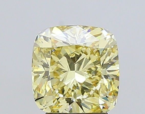 Loose Diamond - CUSHION MODIFIED 3.27ct Fancy Yellow VS1: Loose Diamond - CUSHION MODIFIED 3.27ct Fancy Yellow VS1 Source: This is a real non-mined Diamond that has been grown in a lab Shape: CUSHION MODIFIED Carats: 3.27 Color: Fancy Yellow Certification: I