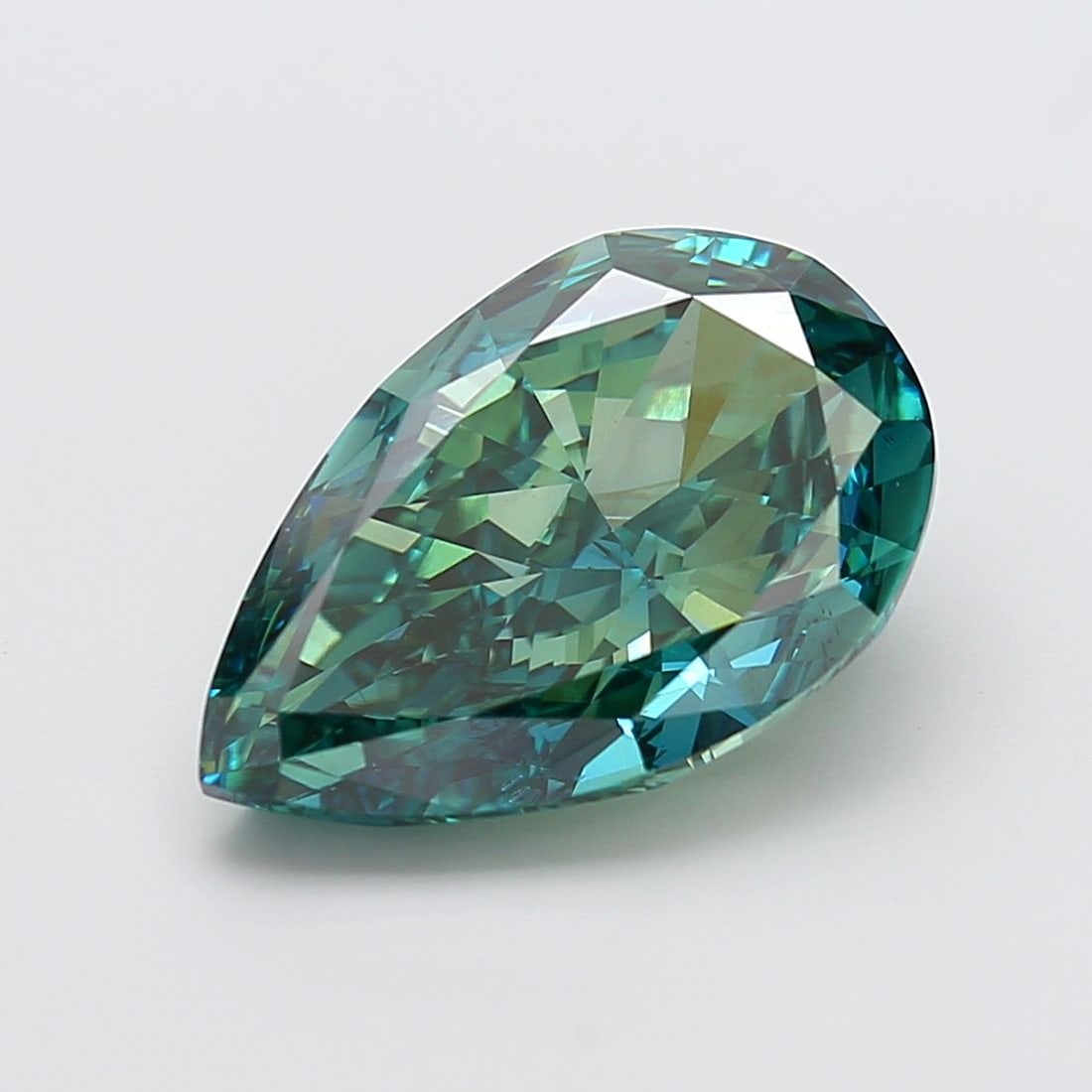 Loose Diamond - PEAR 10.03ct Fancy Vivid Blueish Green VS1 (1 of 1)