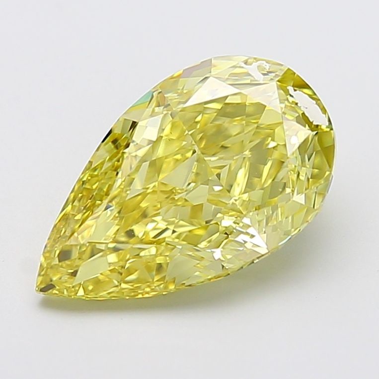Loose Diamond - PEAR 5.0ct Fancy Intense Yellow VS1: Loose Diamond - PEAR 5.0ct Fancy Intense Yellow VS1 Source: This is a real non-mined Diamond that has been grown in a lab Shape: PEAR Carats: 5.0 Color: Fancy Intense Yellow Certification: IGI Video: