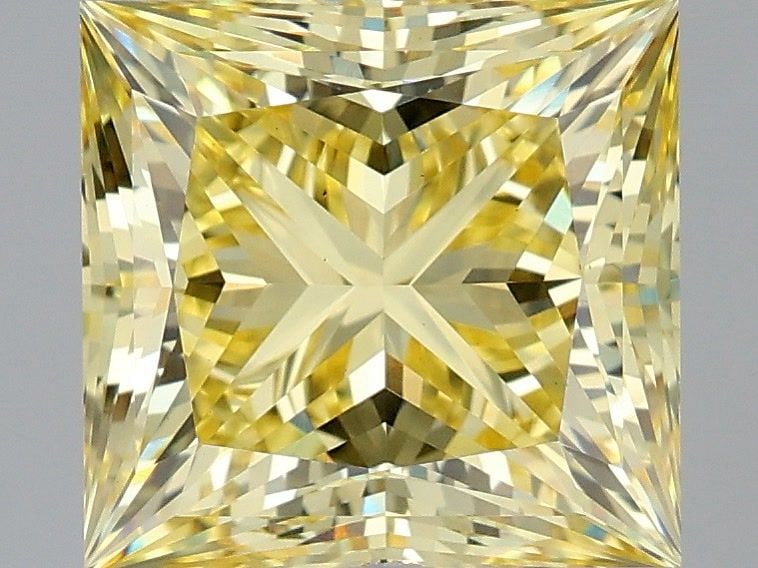 Loose Diamond - PRINCESS 4.08ct Fancy Intense Yellow VS1: Loose Diamond - PRINCESS 4.08ct Fancy Intense Yellow VS1 Source: This is a real non-mined Diamond that has been grown in a lab Shape: PRINCESS Carats: 4.08 Color: Fancy Intense Yellow Certification: I