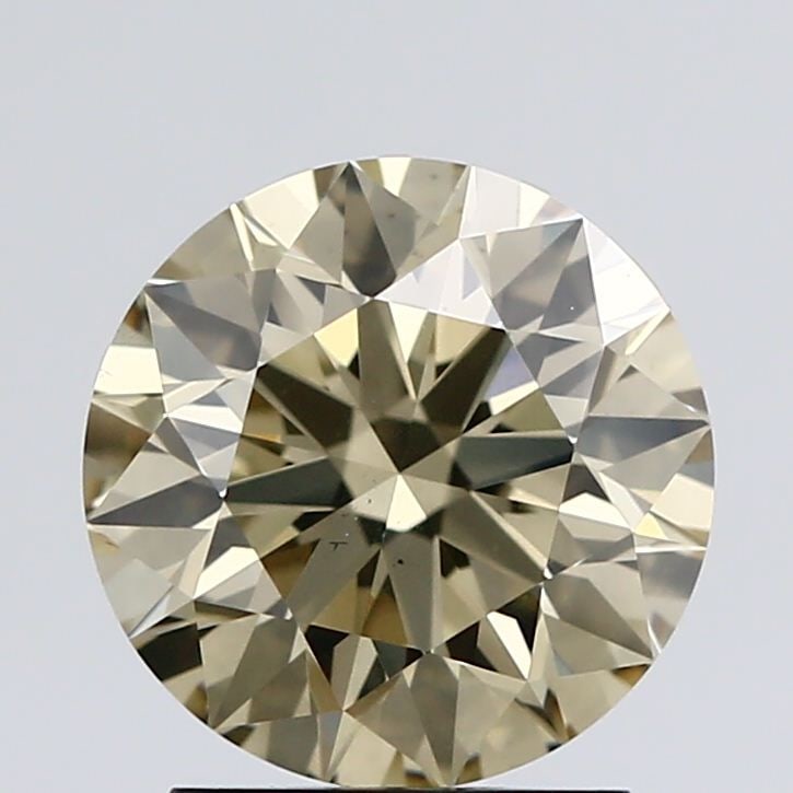 Loose Diamond - ROUND 2.12ct Fancy Brownish Yellow SI1: Loose Diamond - ROUND 2.12ct Fancy Brownish Yellow SI1 Source: Natural Shape: ROUND Carats: 2.12 Color: Fancy Brownish Yellow Certification: GIA Video: