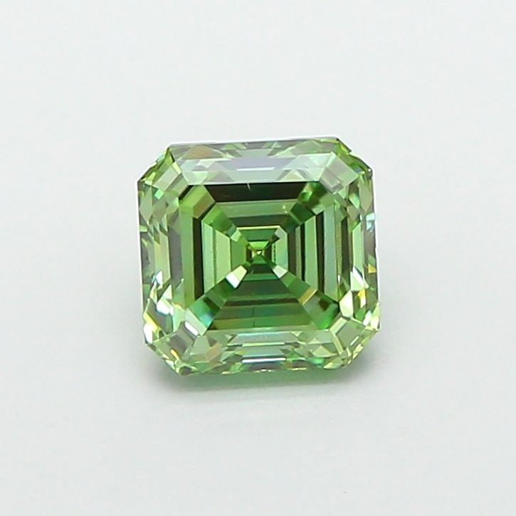 Loose Diamond - ASSCHER 1.09ct Fancy Vivid Green VS2: Loose Diamond - ASSCHER 1.09ct Fancy Vivid Green VS2 Source: This is a real non-mined Diamond that has been grown in a lab Shape: ASSCHER Carats: 1.09 Color: Fancy Vivid Green Certification: IGI Video