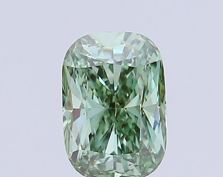 Loose Diamond - CUSHION MODIFIED 1.0ct Fancy Vivid Green VS1: Loose Diamond - CUSHION MODIFIED 1.0ct Fancy Vivid Green VS1 Source: This is a real non-mined Diamond that has been grown in a lab Shape: CUSHION MODIFIED Carats: 1.0 Color: Fancy Vivid Green Certific