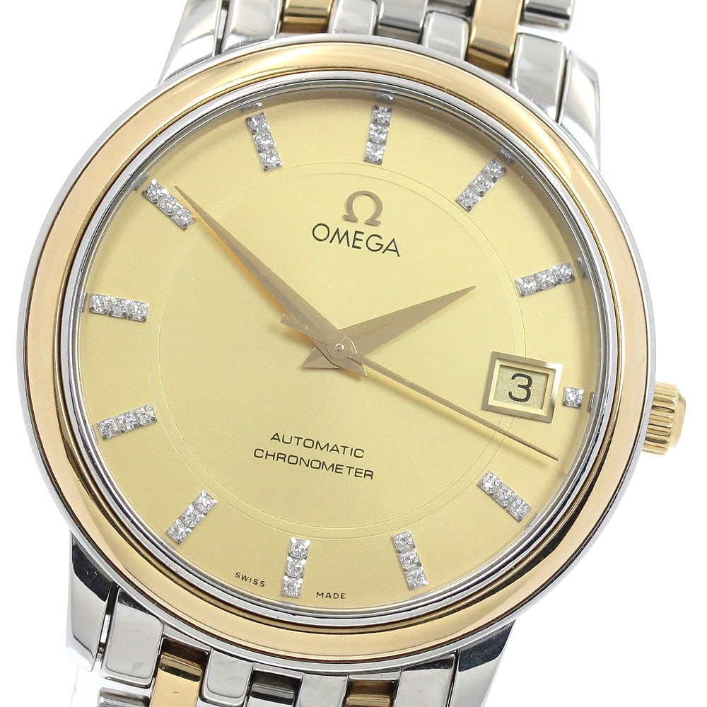 Omega De Ville Prestige Chronometer 4300.15 Automatic Date Watch: Omega De Ville Prestige Chronometer 4300.15 Automatic Date Watch Omega De Ville Prestige Chronometer wristwatch with automatic movement and date display. This men's watch features a gold-tone dial wit