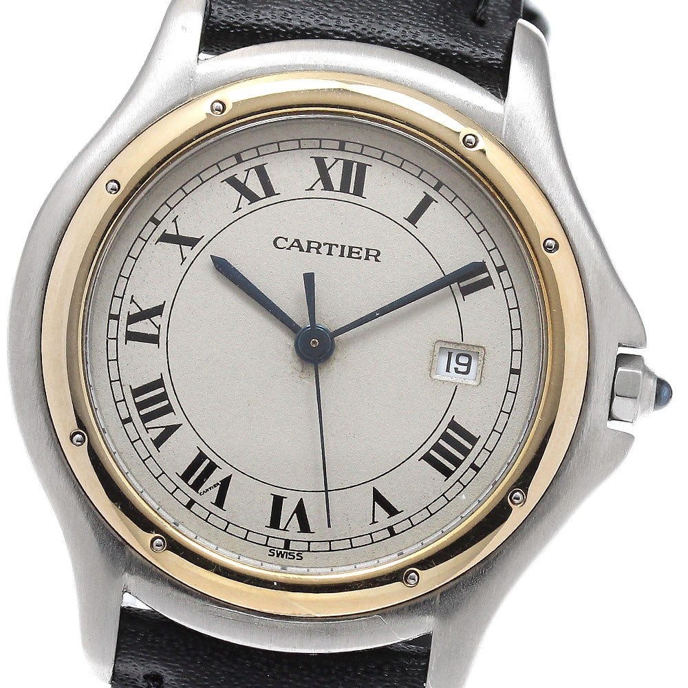 Cartier Panthere Cougar LM mens quartz watch W35006B6 date (1 of 5)