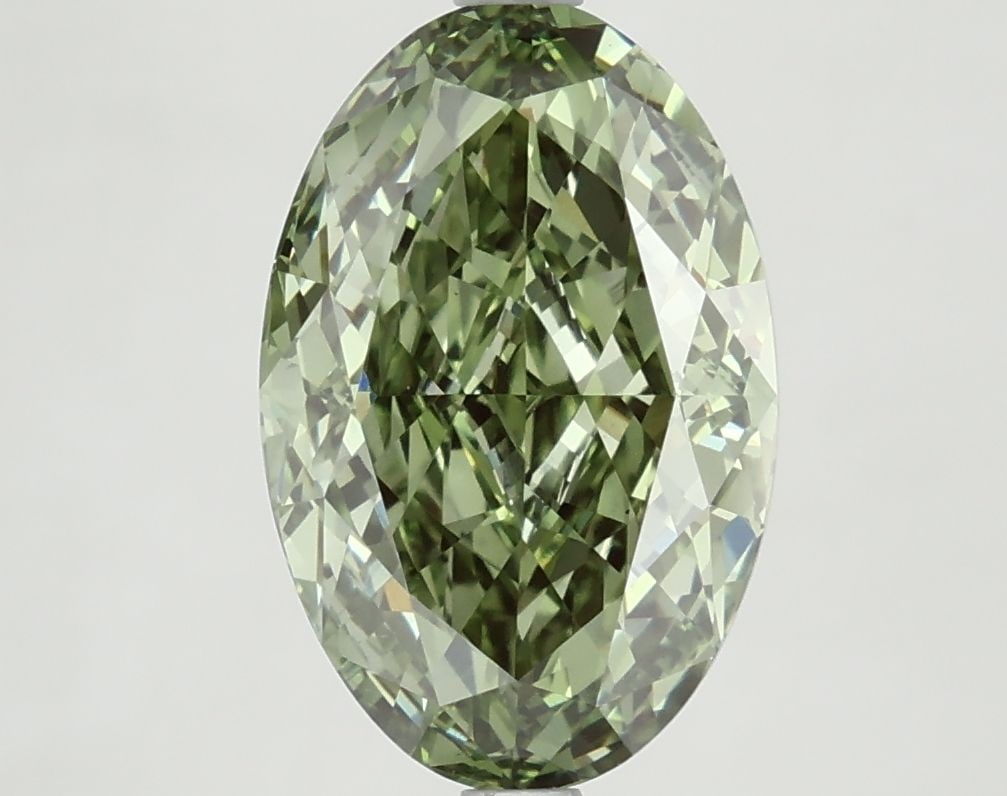 Loose Diamond - OVAL 4.17ct Fancy Vivid Green VS1: Loose Diamond - OVAL 4.17ct Fancy Vivid Green VS1 Source: This is a real non-mined Diamond that has been grown in a lab Shape: OVAL Carats: 4.17 Color: Fancy Vivid Green Certification: NONE The Diamon