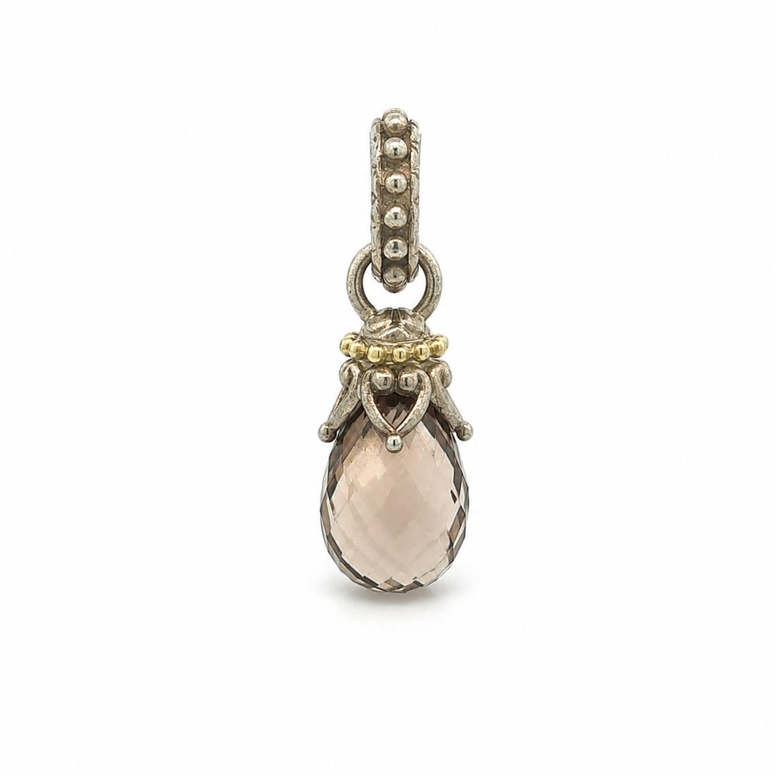 Sterling Silver 18k Gold Barbara Bixby Smokey Quartz Pendant (1 of 9)