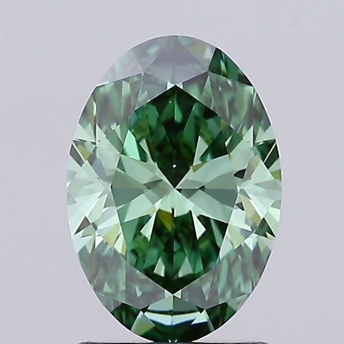 Loose Diamond - OVAL 1.63ct Fancy Vivid Green VVS2: Loose Diamond - OVAL 1.63ct Fancy Vivid Green VVS2 Source: This is a real non-mined Diamond that has been grown in a lab Shape: OVAL Carats: 1.63 Color: Fancy Vivid Green Certification: IGI Video: