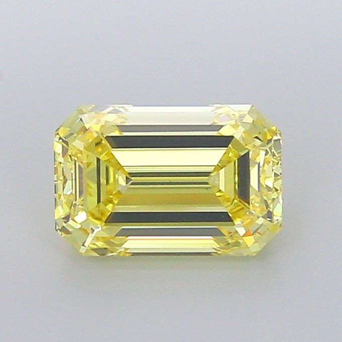 Loose Diamond - EMERALD 5.02ct Fancy Intense Yellow VS1: Loose Diamond - EMERALD 5.02ct Fancy Intense Yellow VS1 Source: This is a real non-mined Diamond that has been grown in a lab Shape: EMERALD Carats: 5.02 Color: Fancy Intense Yellow Certification: IGI