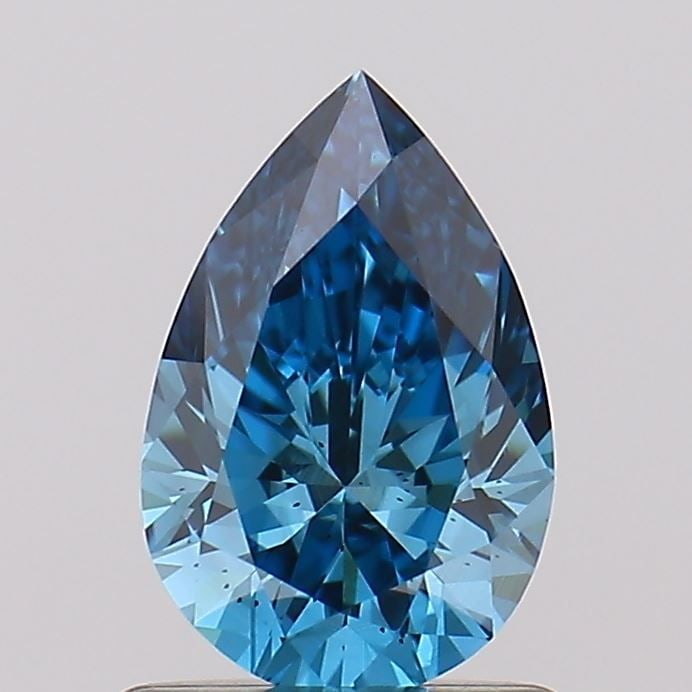 Loose Diamond - PEAR 0.81ct Fancy Vivid Blue SI1: Loose Diamond - PEAR 0.81ct Fancy Vivid Blue SI1 Source: This is a real non-mined Diamond that has been grown in a lab Shape: PEAR Carats: 0.81 Color: Fancy Vivid Blue Certification: NONE Video: